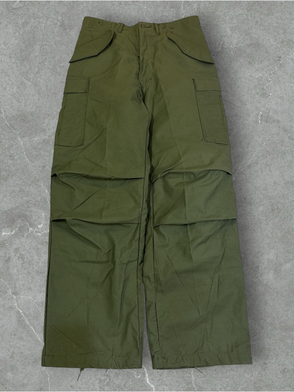 Vintage 70s U.S. Army M-65 cold weather field cargo pants, OG 107, Small-Long